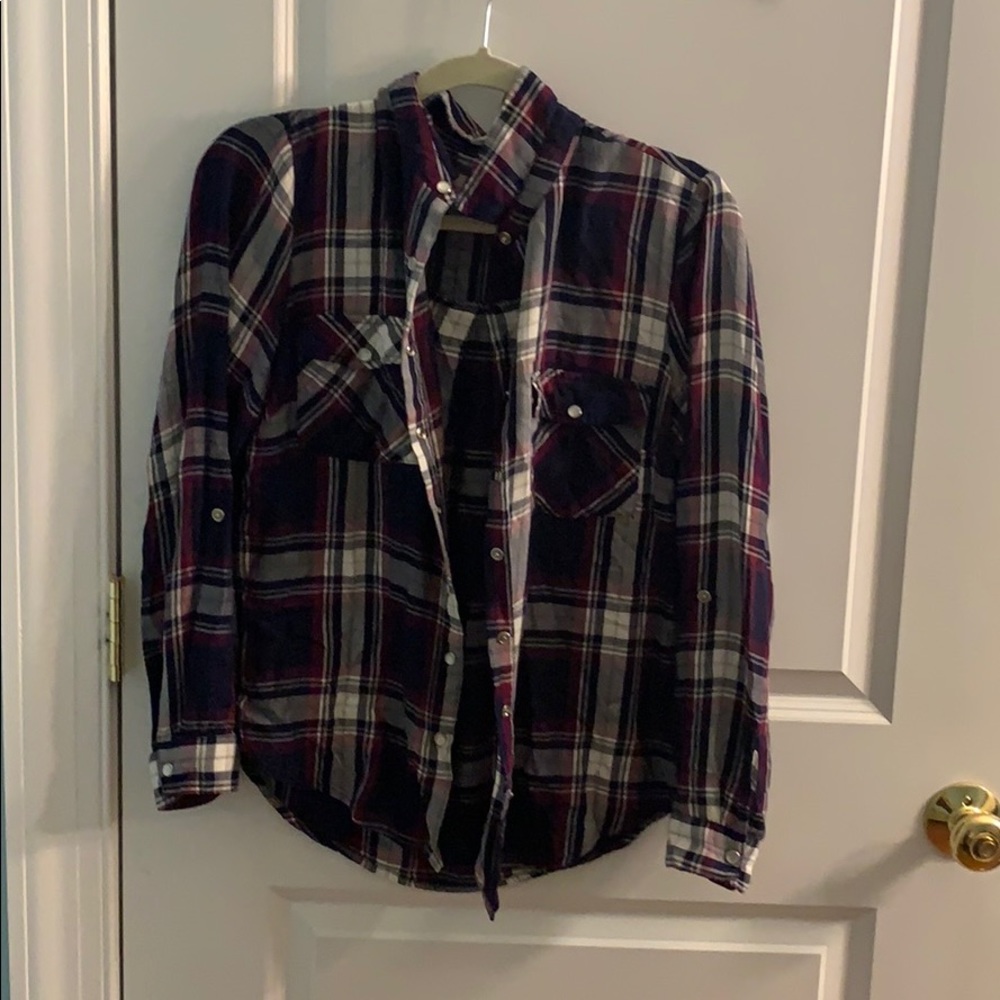 Charlotte Russe blue/red/white flannel